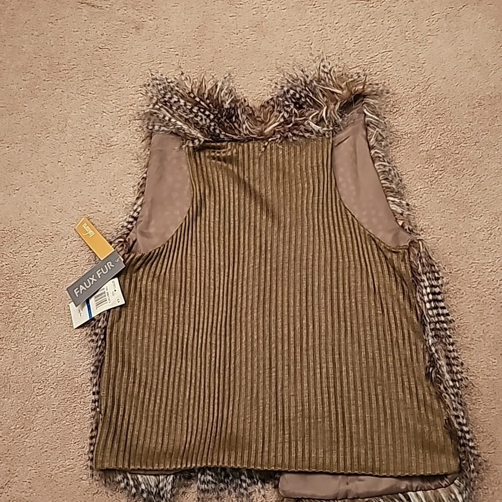 BRAND NEW WITH TAGS, TAKARA FAUX FUR VEST